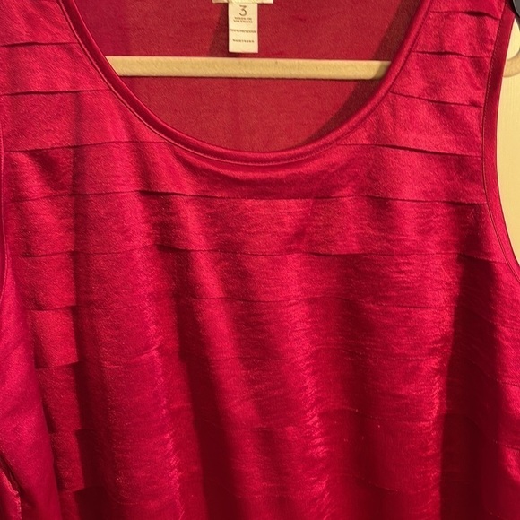 Chico’s Fuchsia Sleeveless Front Tired Top. D3/A - Picture 2 of 6